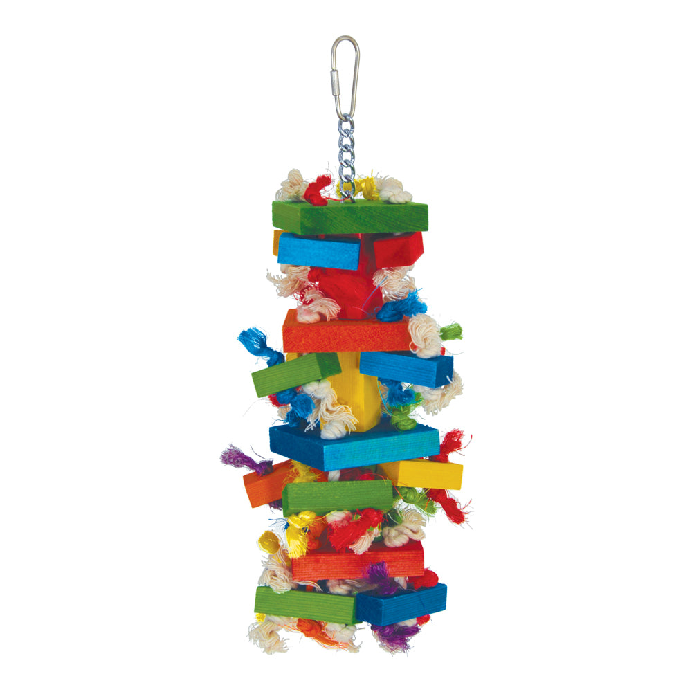 Medium Knots N Blocks bird cage toy