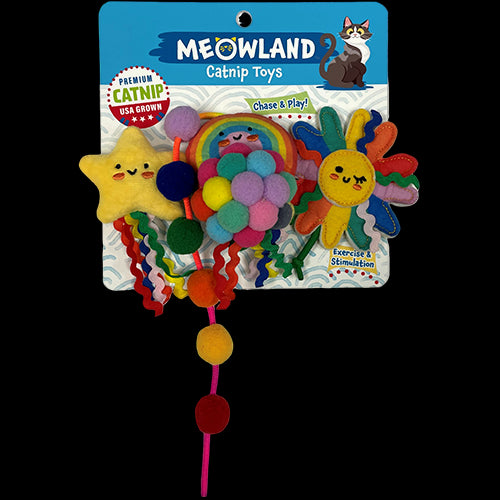 Meowland Rainbow Catnip 3 pk