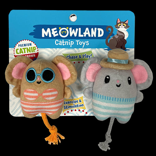 Meowland Beach Mouse Catnip 2 pk