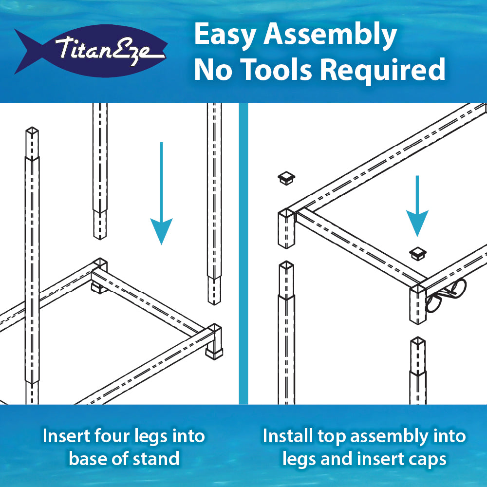 TitanEze 20 Gal High Tank or 15 Gal Aquarium Stand assembly