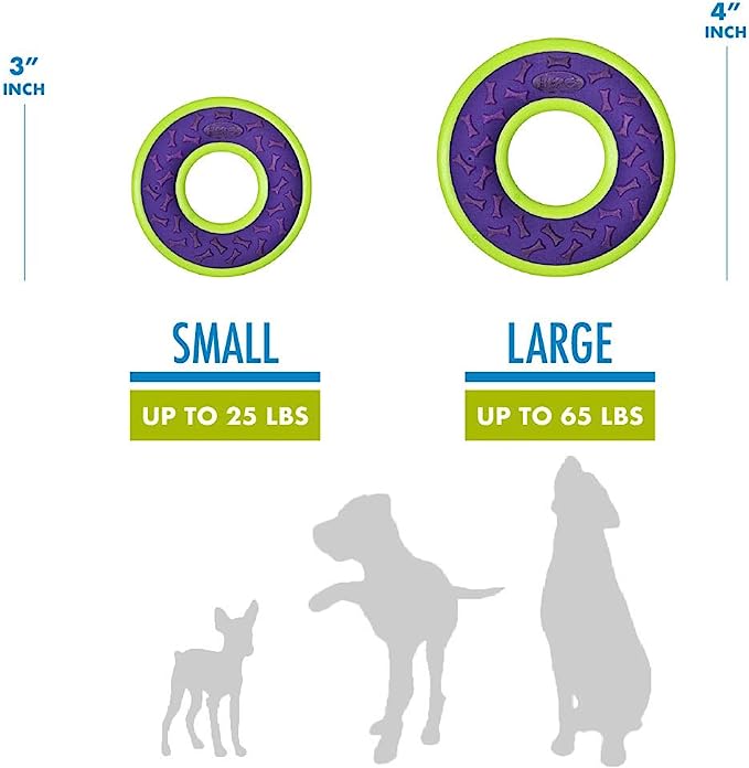 HERO Outer Armor Large Fetch Ring for Medium-Large Dogs, Floats & Squeaks