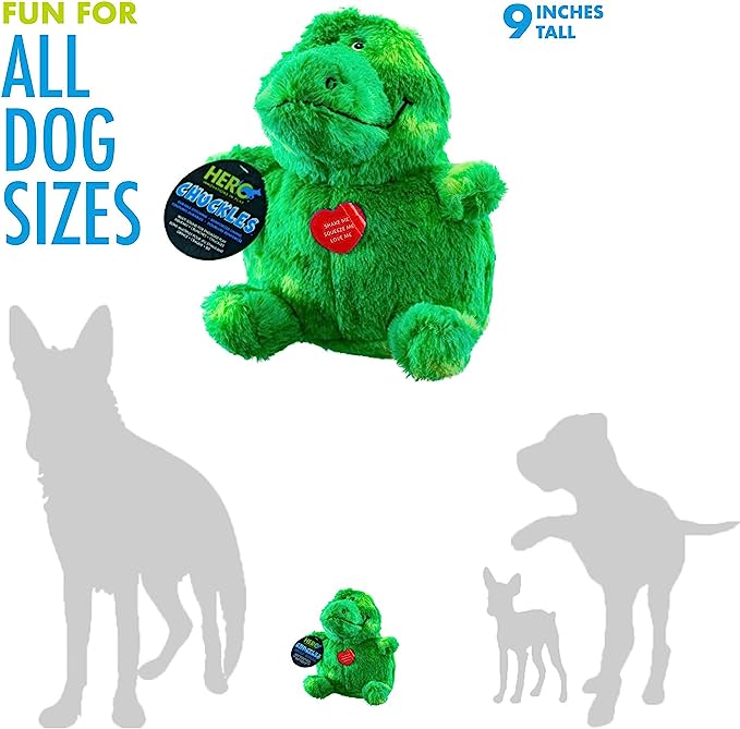 Hero Chuckles Bellies Plush Gator with 3-in-1 Squeaker
