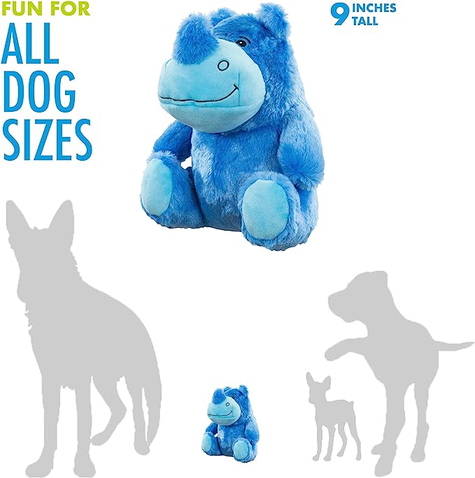 Hero Chuckles 2.0 Plush Rhino with 3-in-1 Squeaker