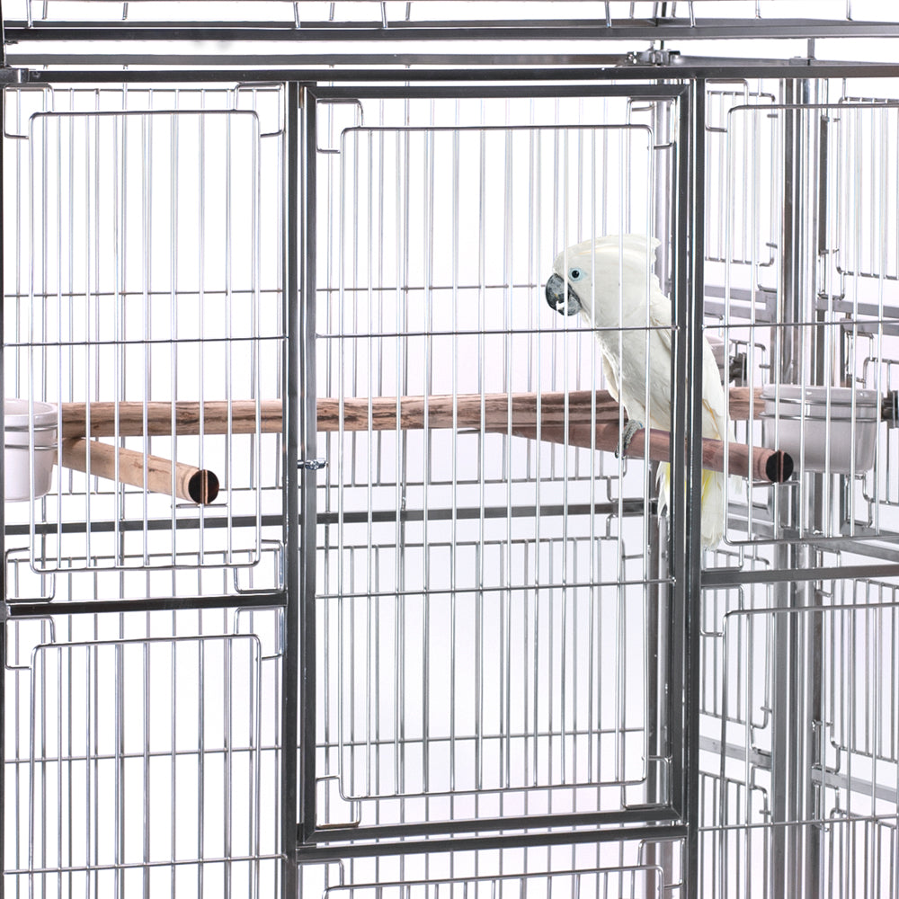 Folding Stainless Steel Alexandria Bird Cage