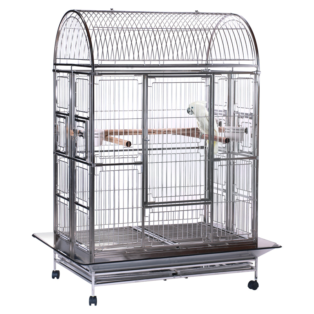 Folding Stainless Steel Alexandria Bird Cage