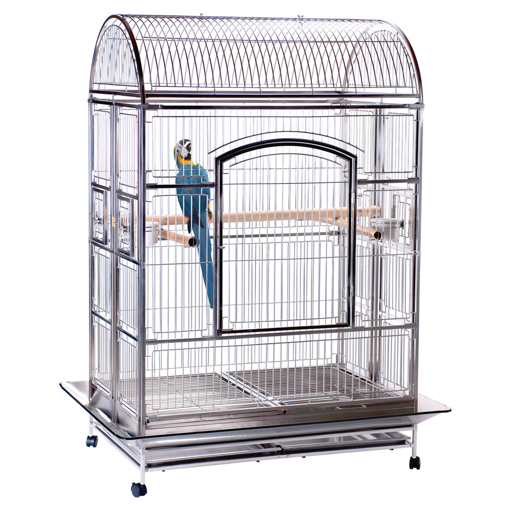 Folding Stainless Steel Cathedral Bird Cage Caitec
