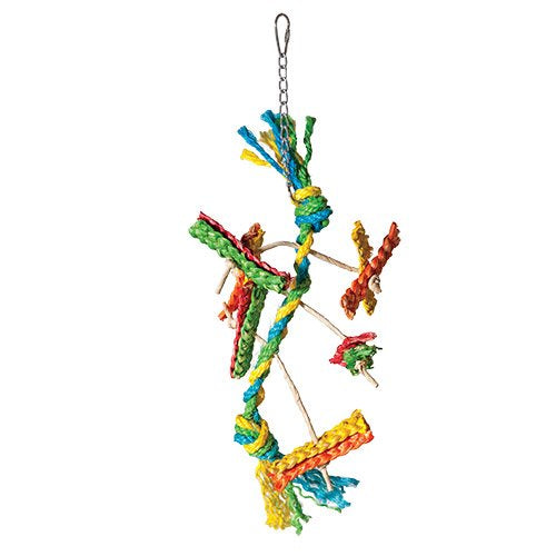 Corn Husk Shreddables bird cage toy