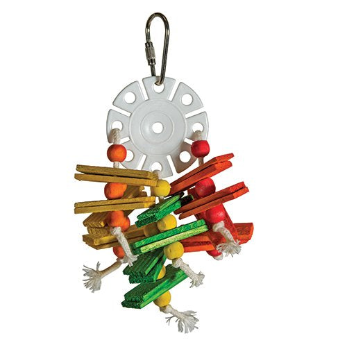 Hanging stacks bird cage toy