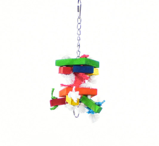 Medium Knots n Blocks Shortie bird cage toy