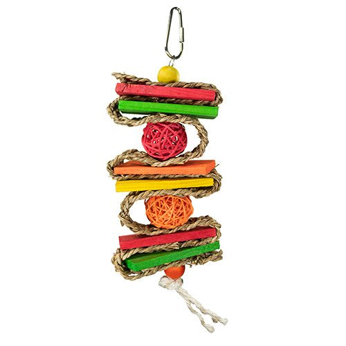 Grass Ribbon Vine Ball hanging chew toy