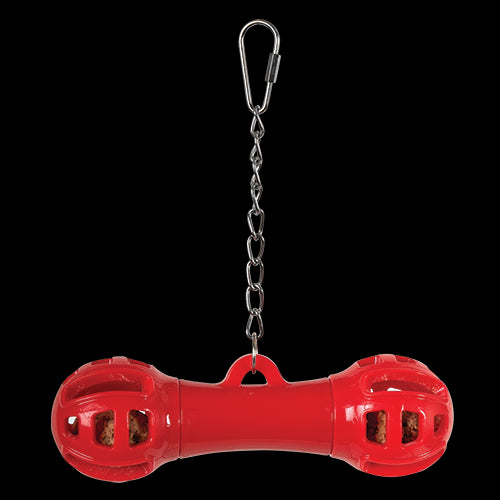 Giggly dumbbell dog toy