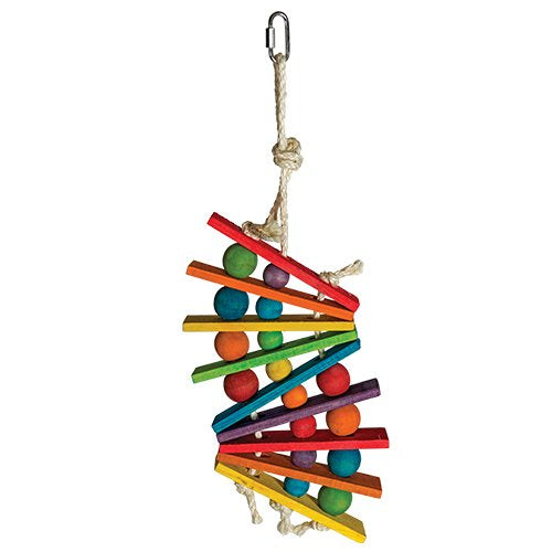 Wavy Planks and Spheres toy for birdscage