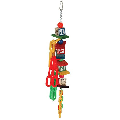 Large ABC tug bird cage toy