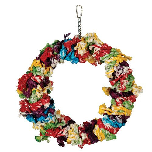 Cotton Snuggle Ring toy for birds