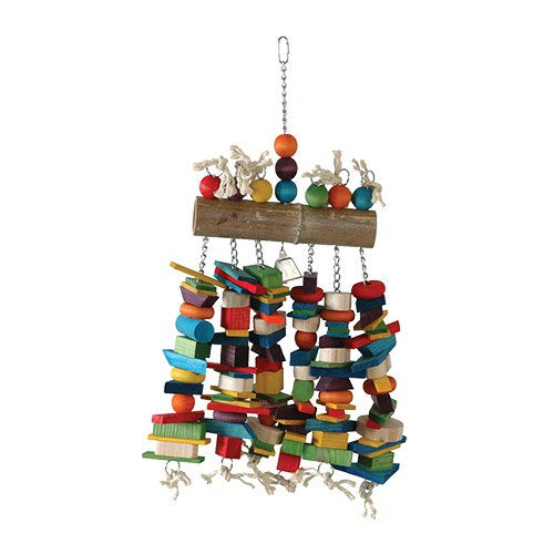 Extra large bamboo log bird cage toy