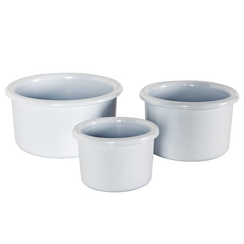 White Impact Resistant Feeding Crock