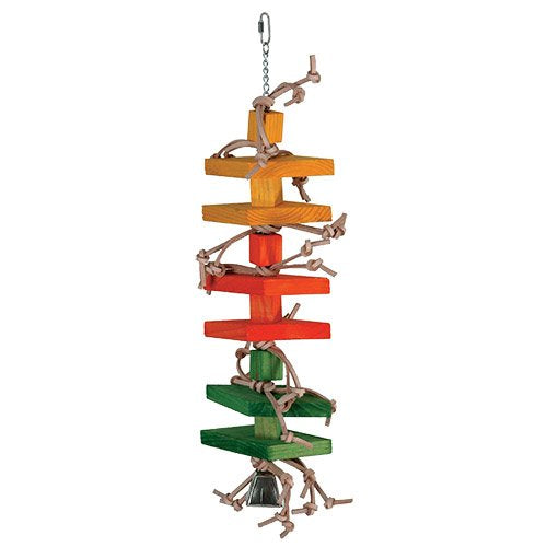 Diamond chew tug bird cage toy