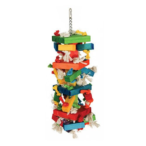 Extra large knots n blocks bird toy