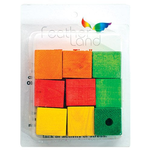 Wooden blocks for birds