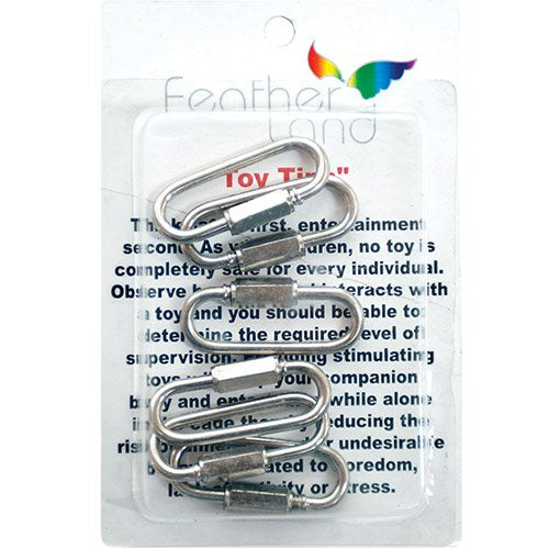 Nickel-plated quick links for DIY bird toys