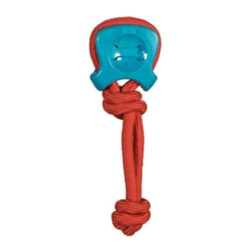 Chewable rubber toy with knots for dogs