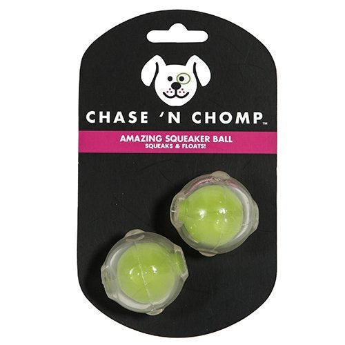 Chase 'n Chomp Squeak and Light Up Ball and Dumbbell Dog Toy, Mental 