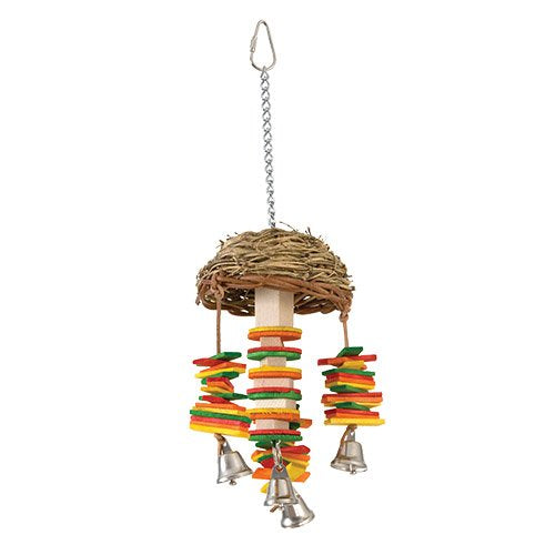 Basket twister bird cage toy