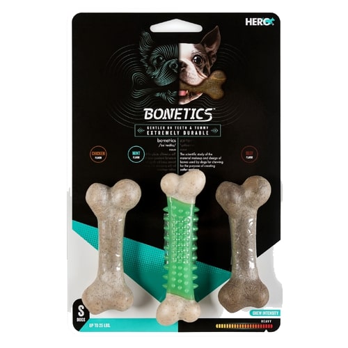HERO BONETICS™ SMALL 3-PACK CHEW COMBO DOG CHEW TOYS
