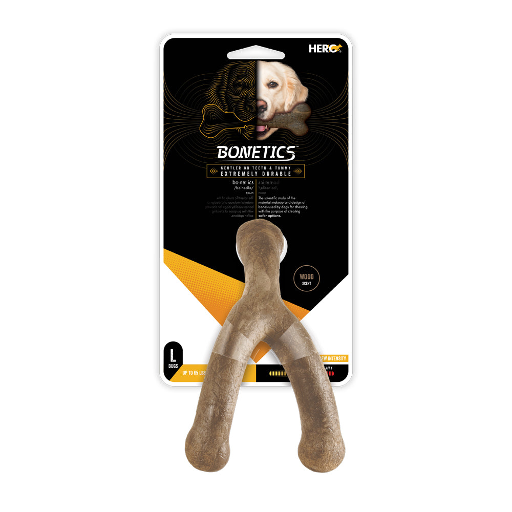 Hero Bonetics™ wishbone dog chew large toy