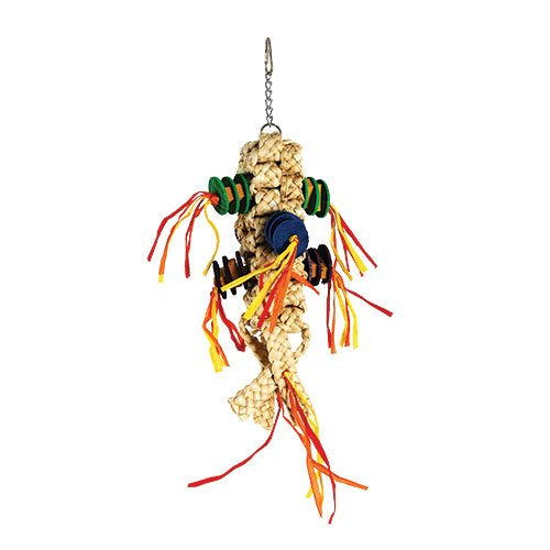 Frond lanyard bird toy
