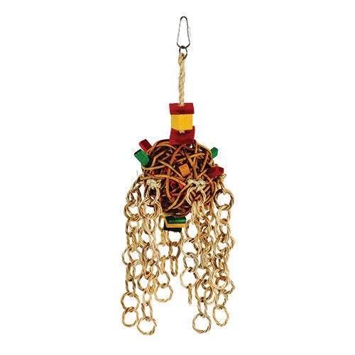Medium vineball and ringlets bird cage toy