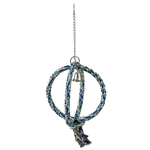 Cotton sphere bird toy