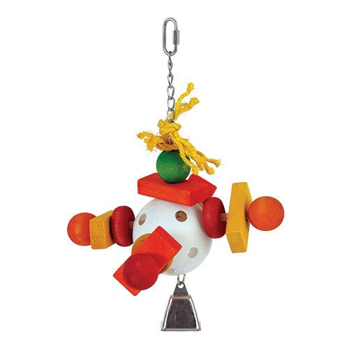 3D ball with bell engaging bird toy