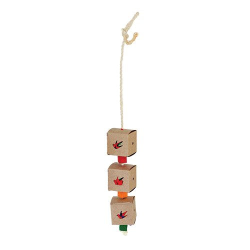Medium triple foraging box for pet birds