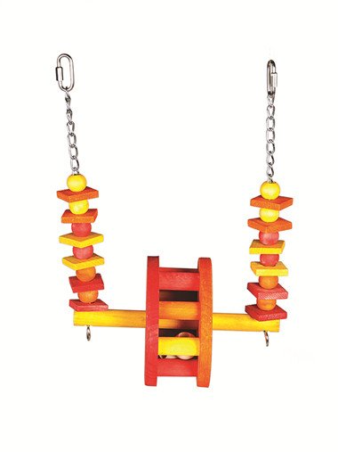 Large crunchy disco ball bird toy