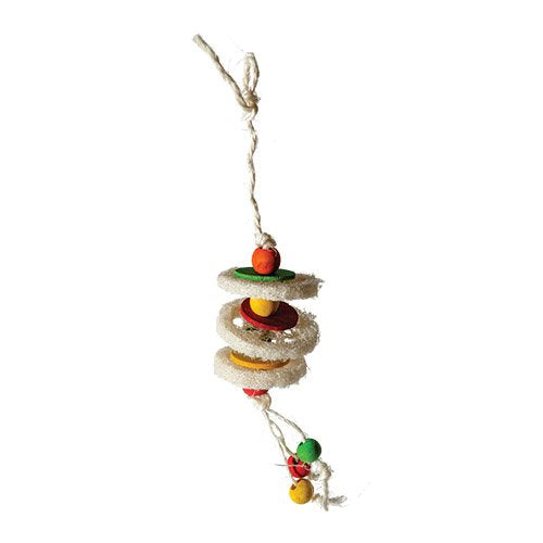 Loofa Triple Stacks bird cage toy