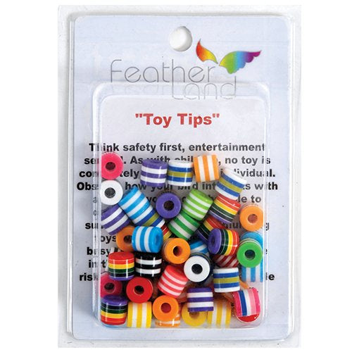 Striped plastic beads DIY bird toy