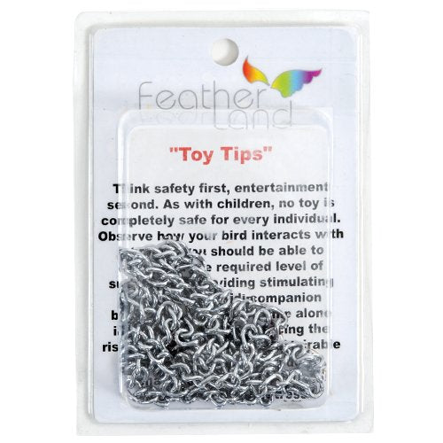 2mm wide nickel-plated chains for DIY bird toys