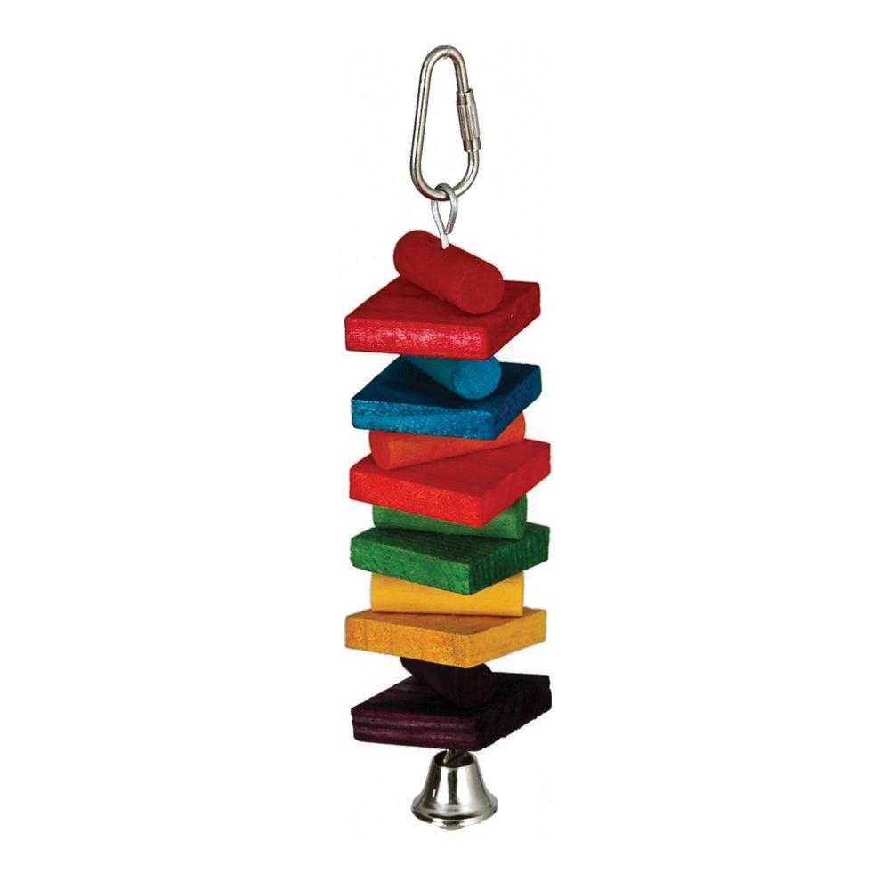 Small Rainbow Stack cage bird toy