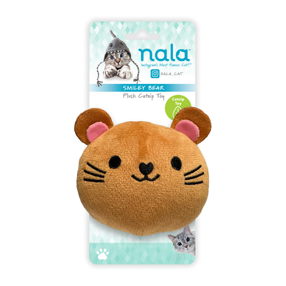 NALA CATNIP BROWN SMILEY BEAR