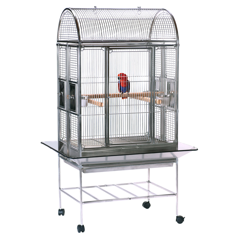 Folding Stainless Steel Mission Bird Cage