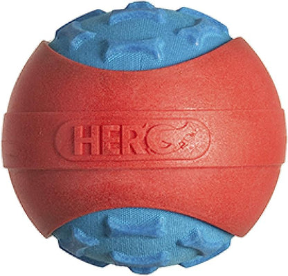 HERO Outer Armor Small, Durable Ball for Small Dogs, Squeaks & Floats