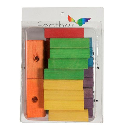 26 Medium pre drilled and dyed wood slats for DIY bird toys