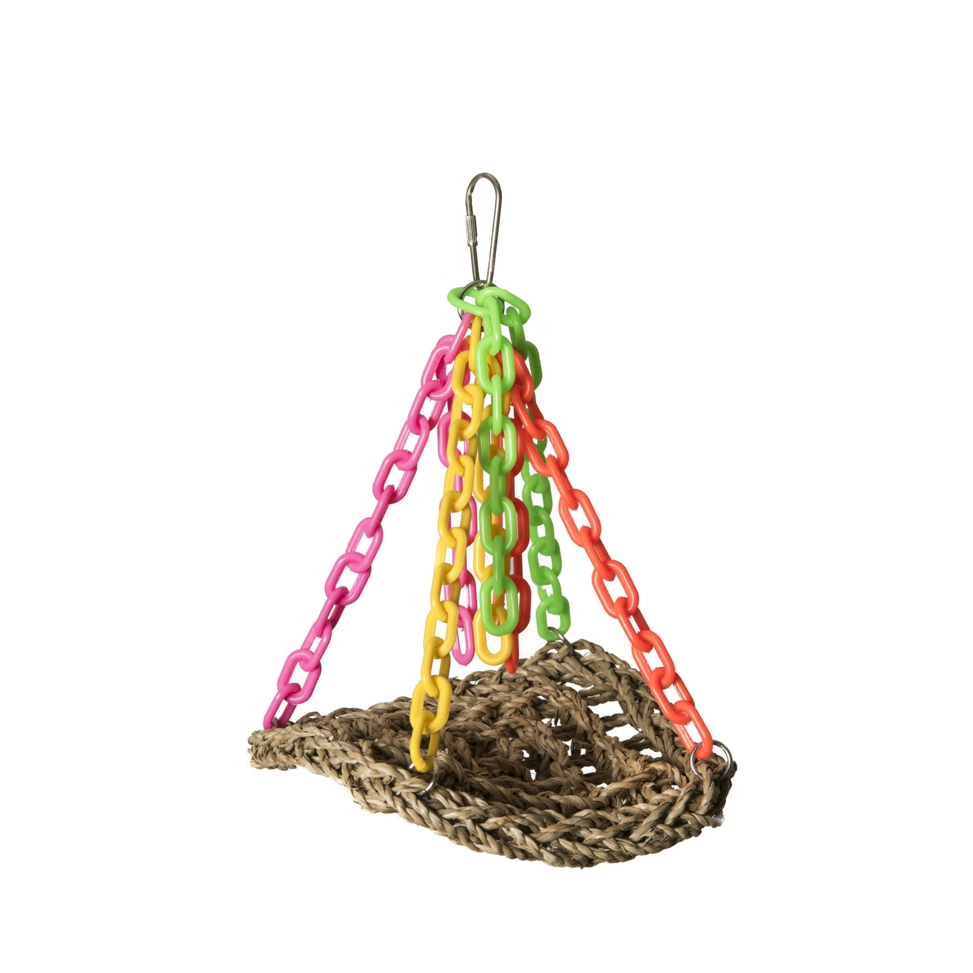 Grass woven party hammock bird cage toy