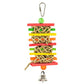 Grass Woven Slats colorful hanging bird toy, keep your bird busy with color and texture