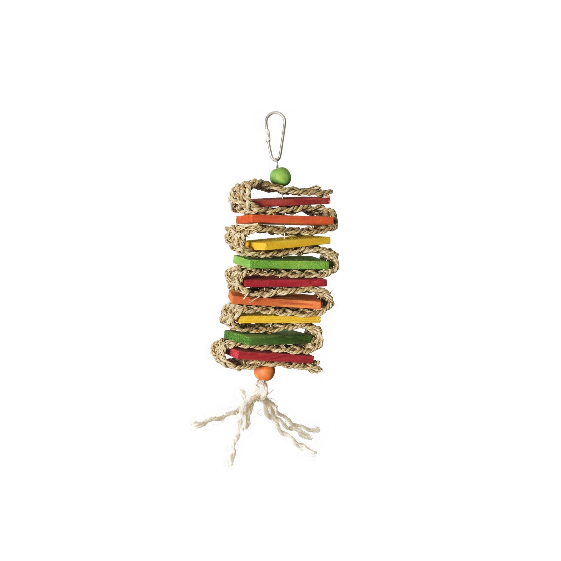 Large grass woven stack bird cage toy