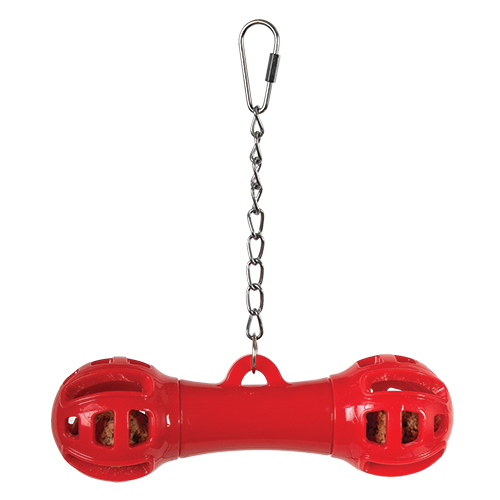 Giggly dumbbell dog toy