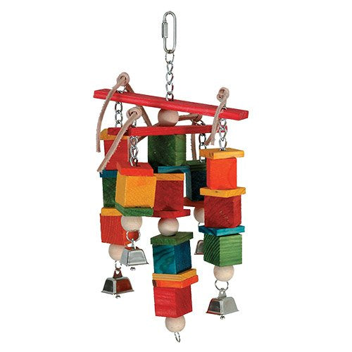 Medium spinning blocks bird cage toy