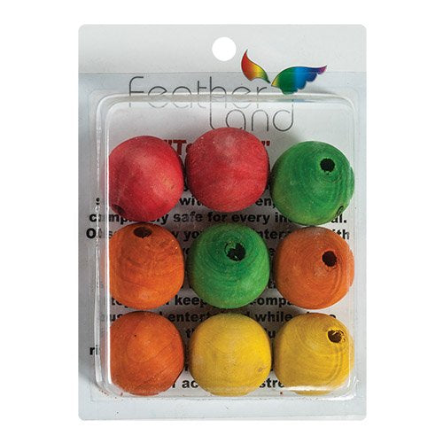 Colorful wooden beads for DIY bird toys