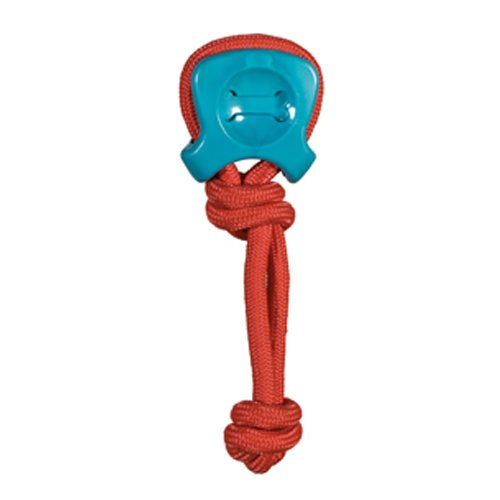Chewable rubber toy with knots for dogs